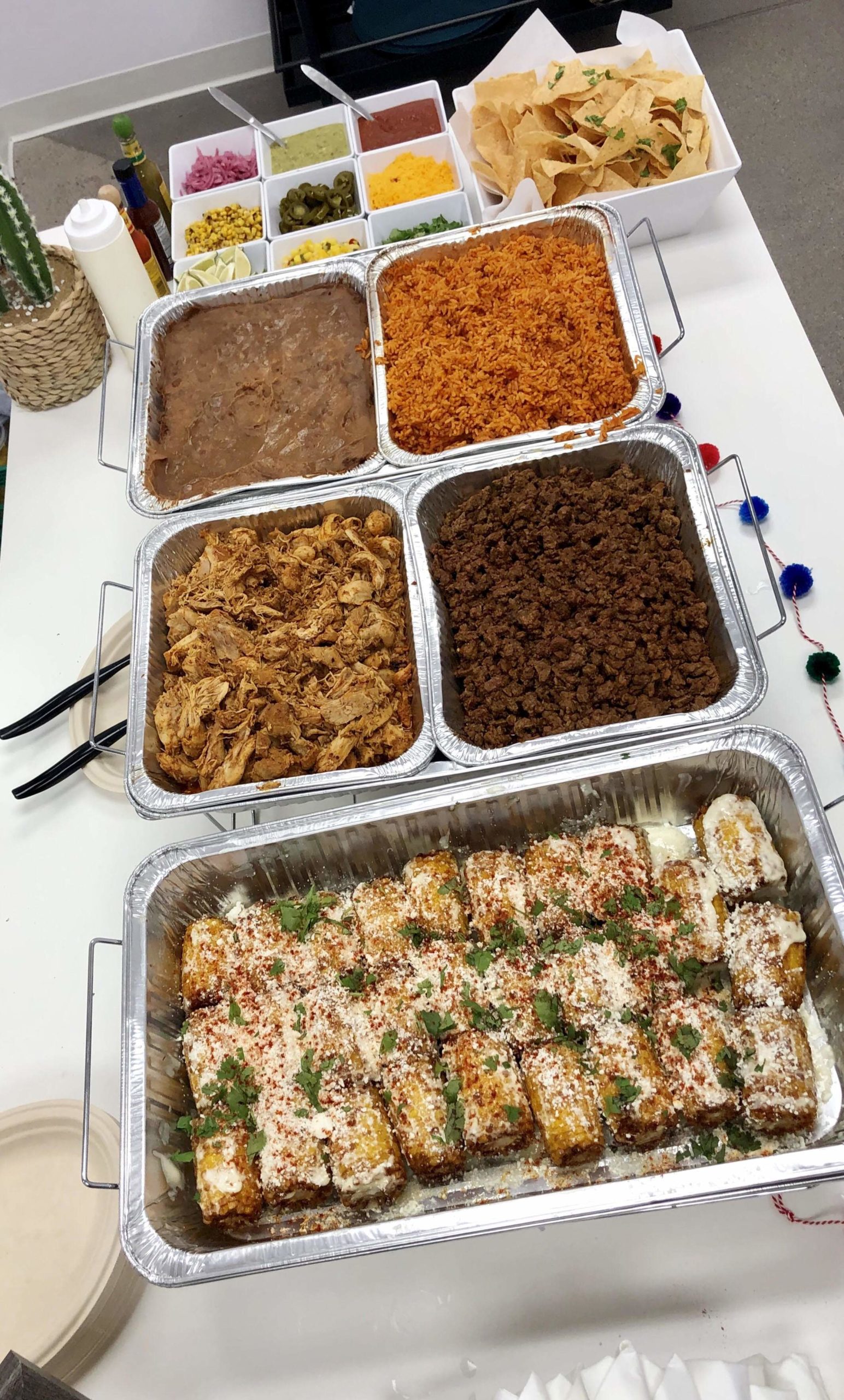 table with mexican food