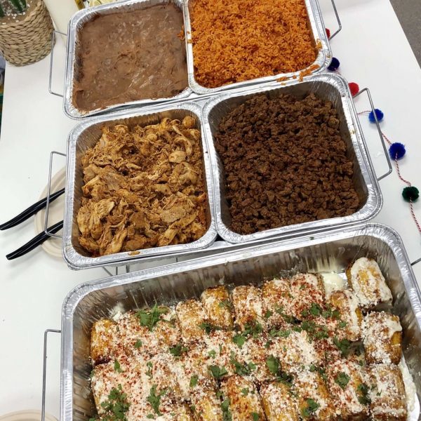 table with mexican food