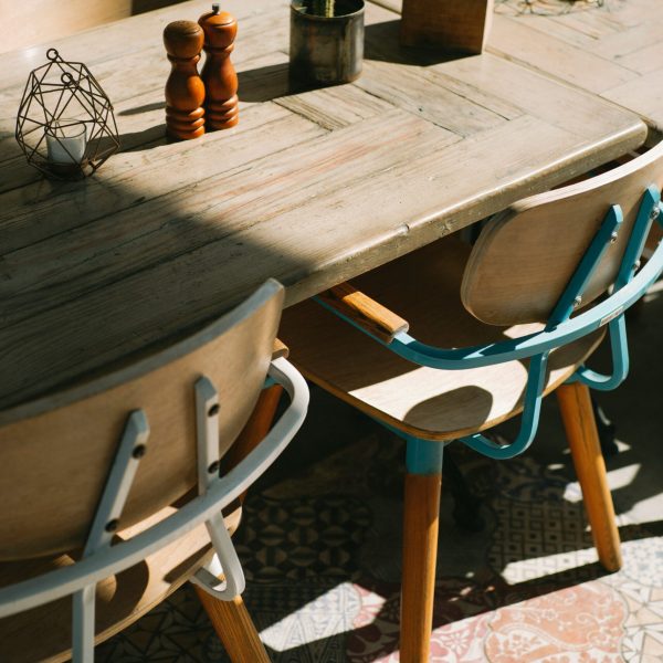 dinning table with cactus
